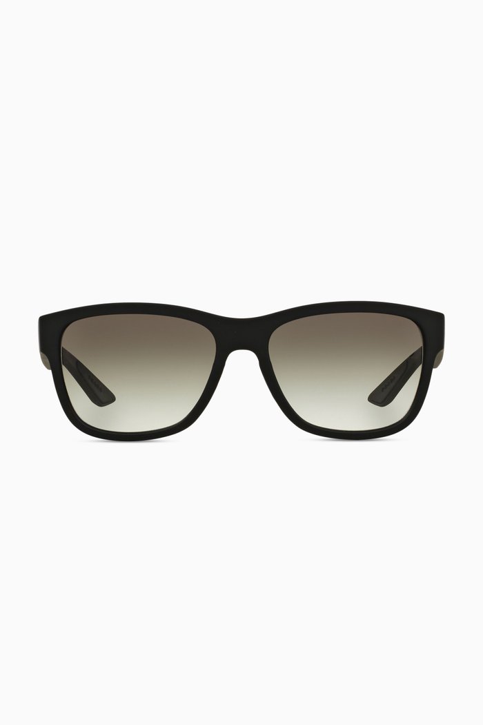 Square Sunglasses in Acetate, Black