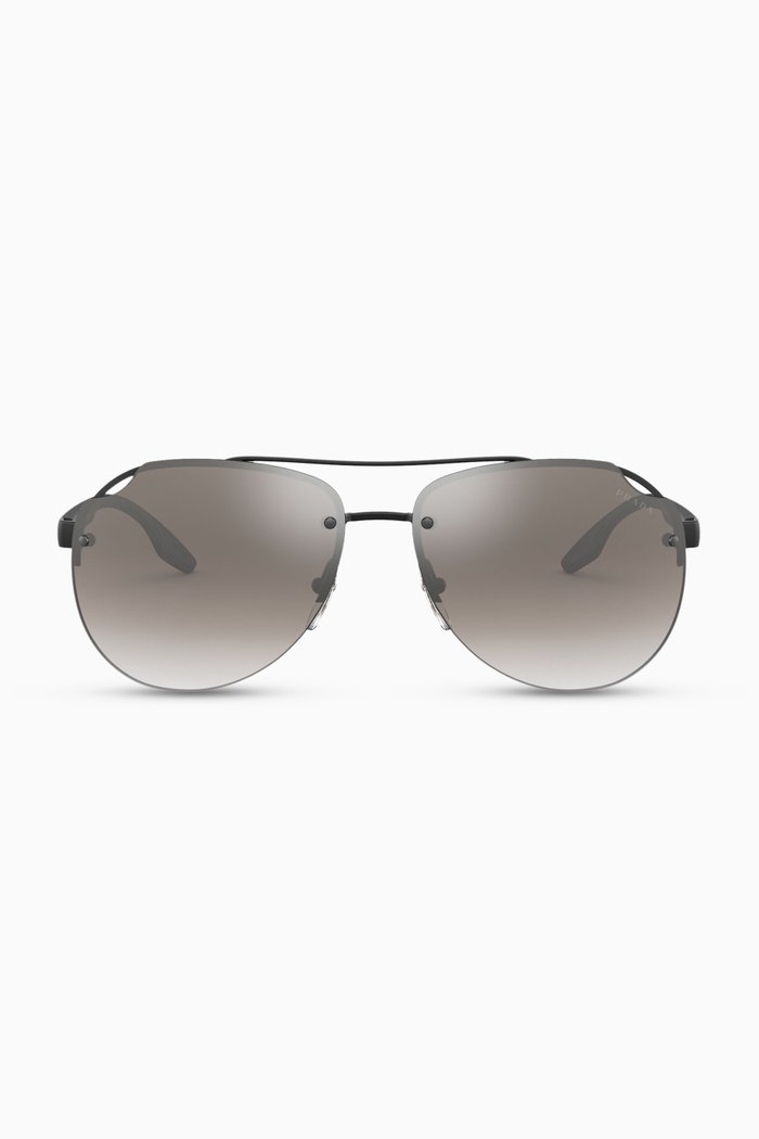 

Aviator Sunglasses in Metal, Black