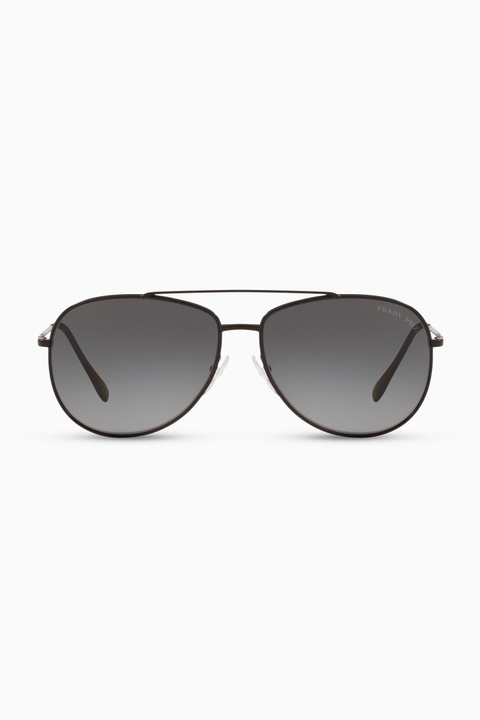 

Aviator Sunglasses in Metal, Black