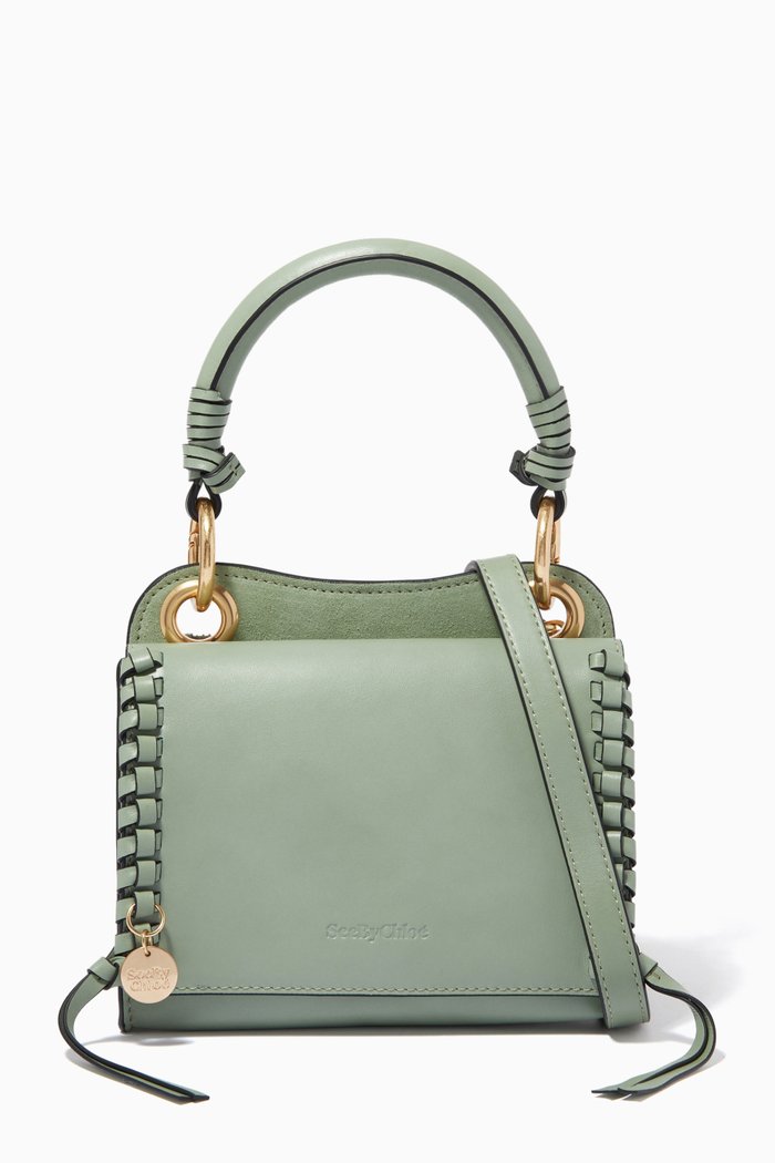 

Mini Tilda Crossbody Bag in Smooth & Suede Cowhide, Green