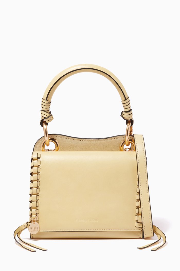 

Mini Tilda Crossbody Bag in Smooth & Suede Cowhide, Yellow