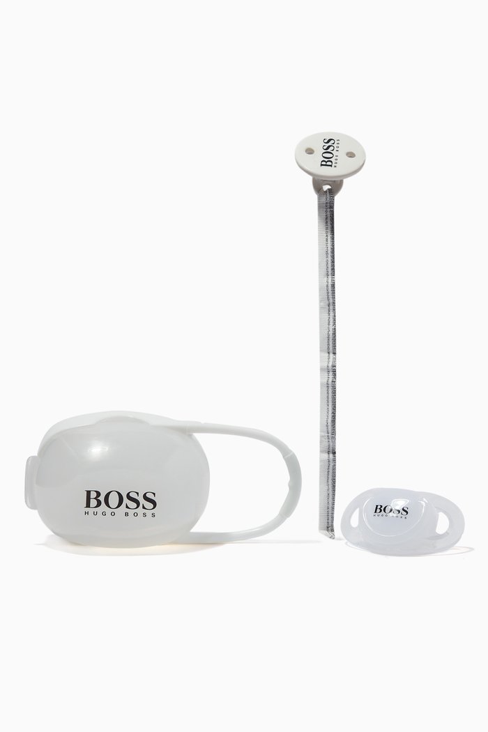

Pacifier & Clip Box Set, Set of 3, White