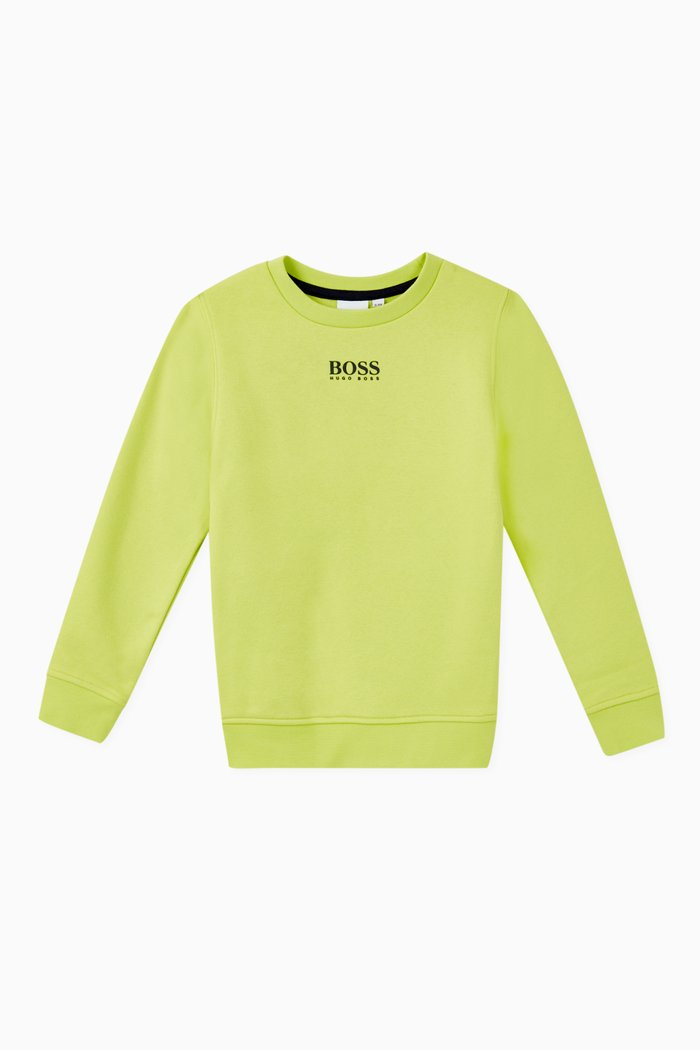 

Logo Cotton Fleece Sweatshirt, Yellow