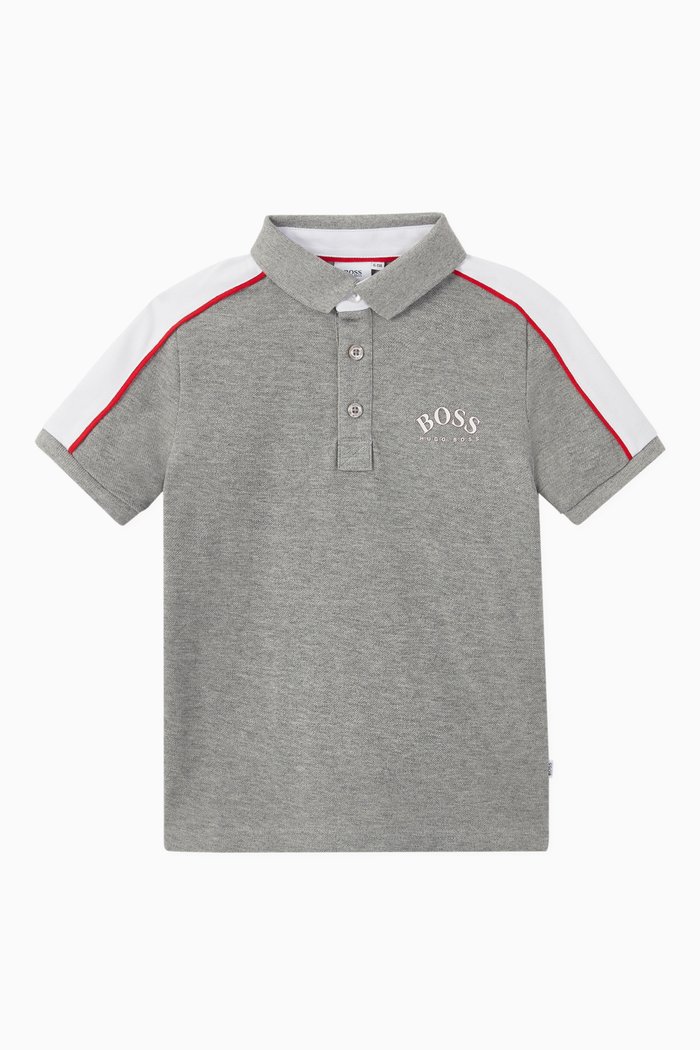 

Logo Cotton Piqué Polo, Grey