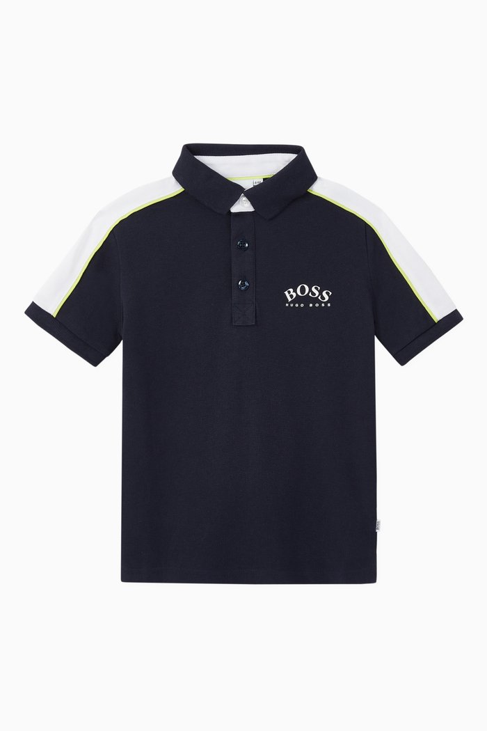 

Logo Cotton Piqué Polo, Blue