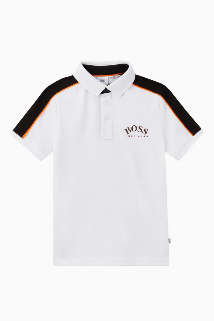 

Logo Cotton Piqué Polo, White