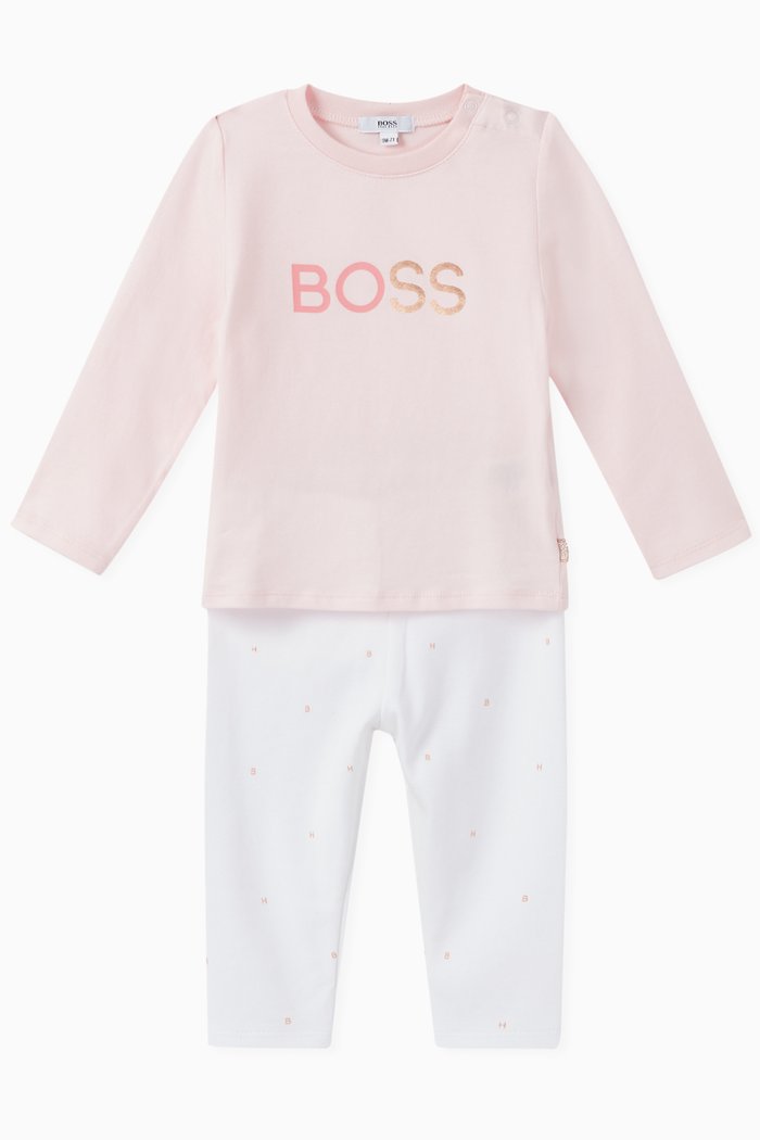 

Logo T-Shirt & Leggings, Set of Two, Pink