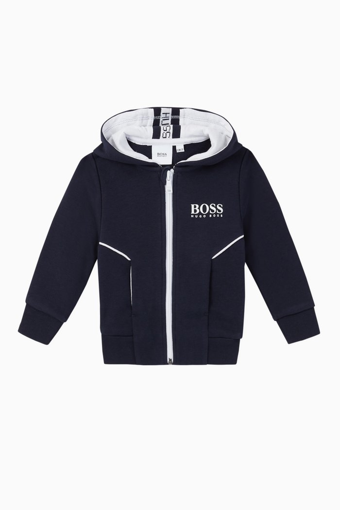 

Logo Jersey Hoodie, Blue