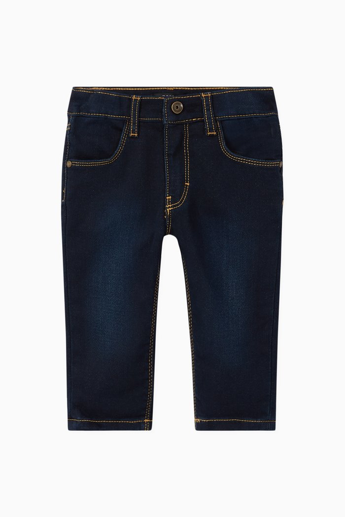 

Cotton Blend Denim Jeans, Blue