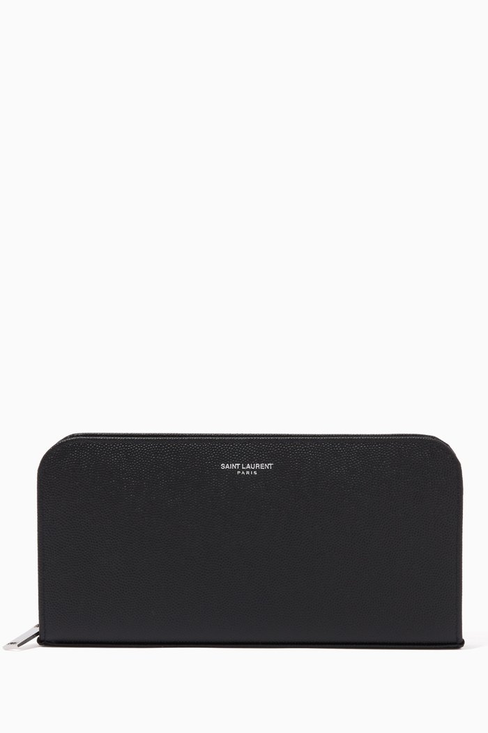 

Zip-Around Wallet in Smooth Leather, Black