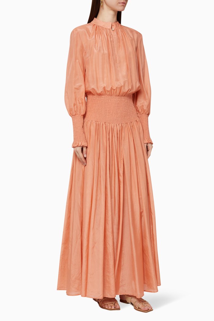 

Delilah Silk Maxi Dress, Pink