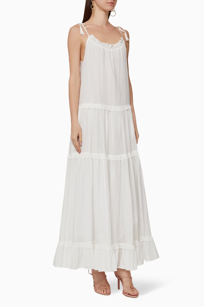 

Ivy Silk Maxi Dress, White
