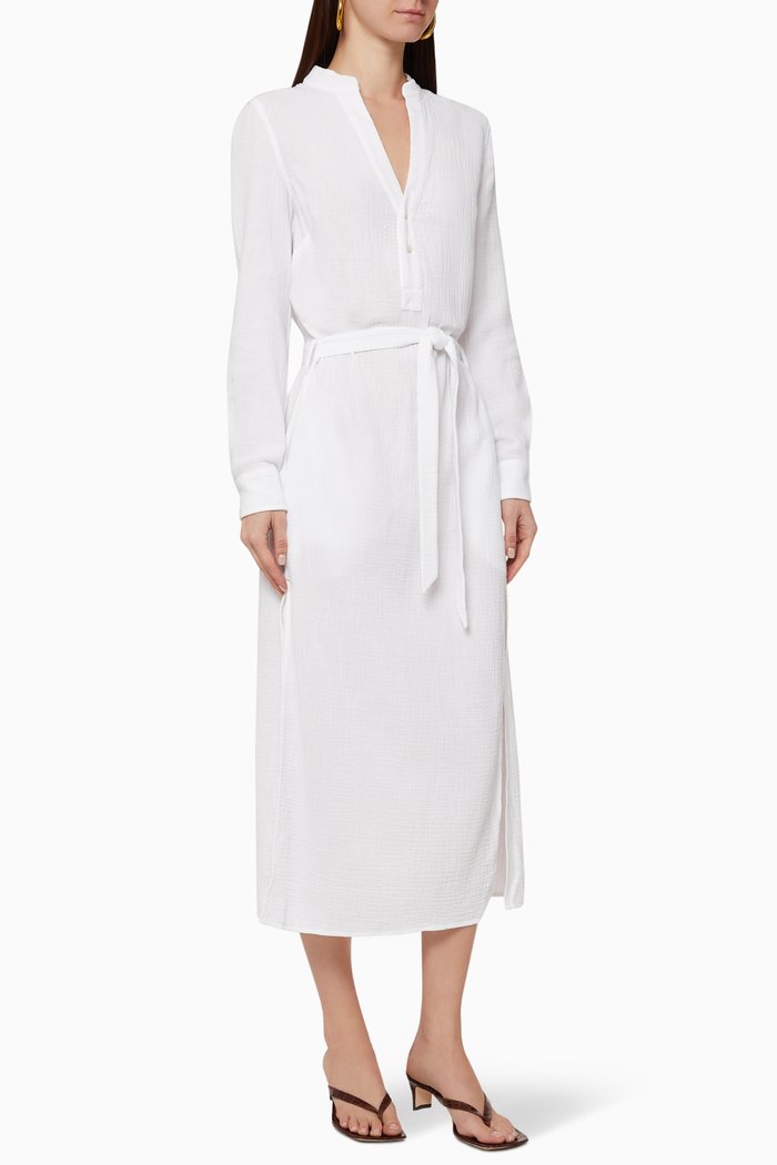 

Frieda Cotton Shirt Dress, White