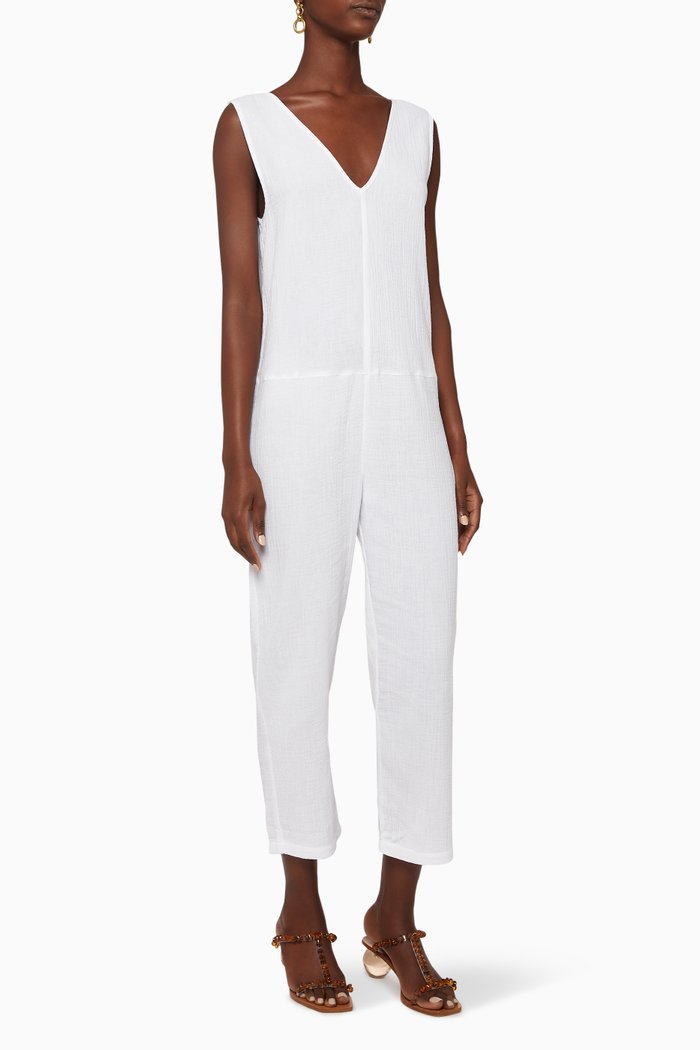 

Theodora Cotton Jumpsuit, White