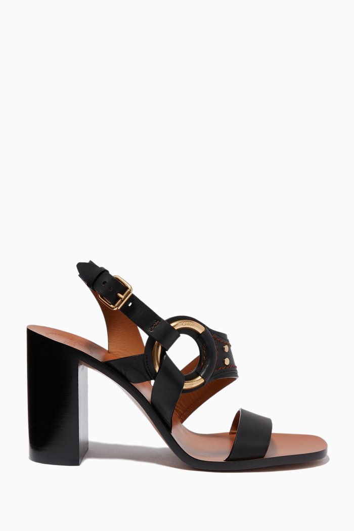 

Demi 90 Sandals in Smooth Calfskin, Black