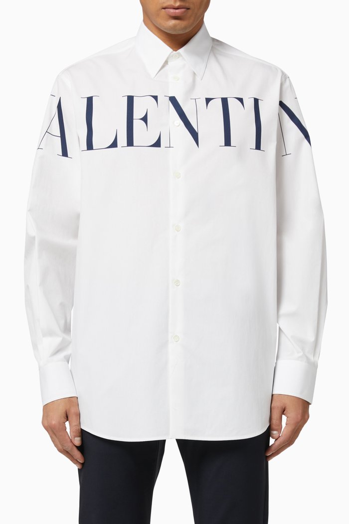 

Logo Poplin Shirt, White