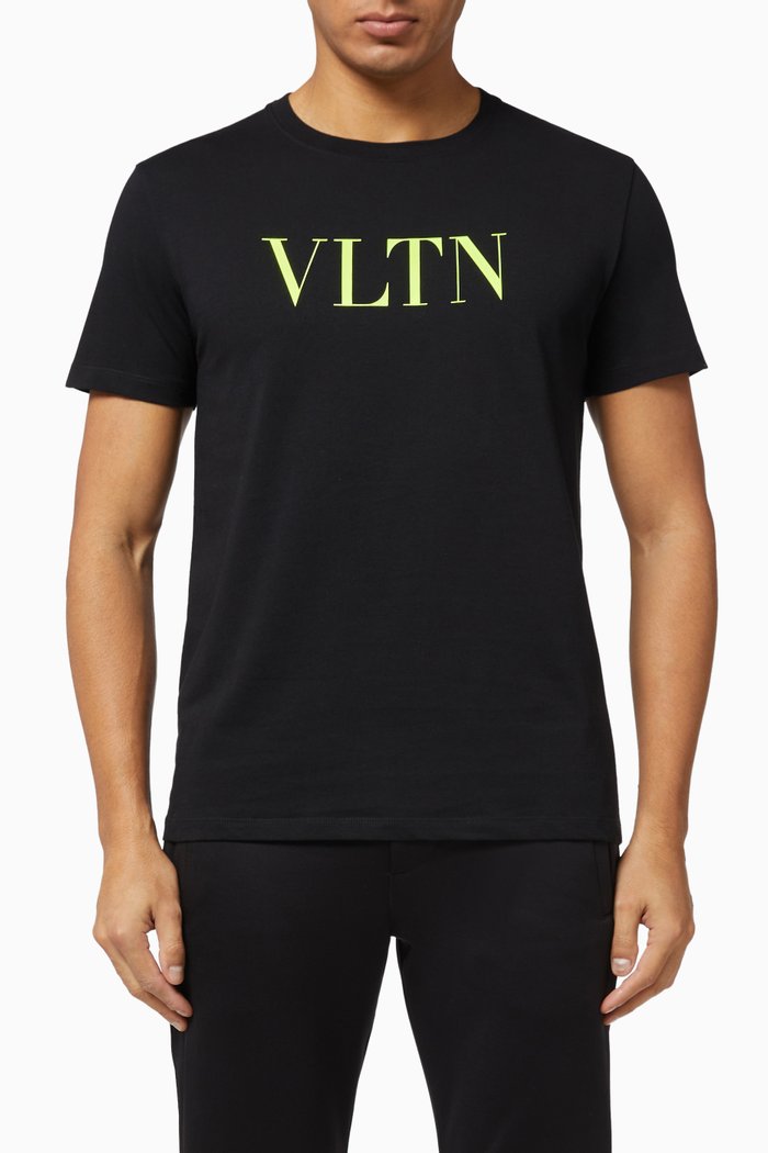 

VLOGO Cotton T-Shirt, Black