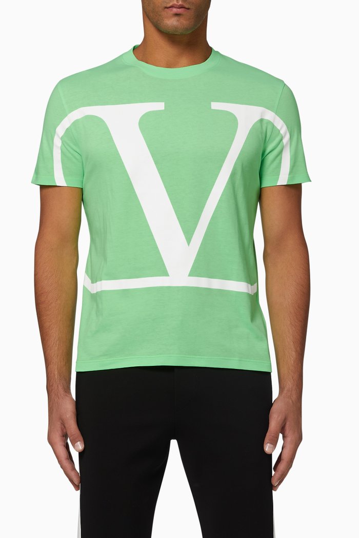 

Neon VLOGO Cotton T-Shirt, Green