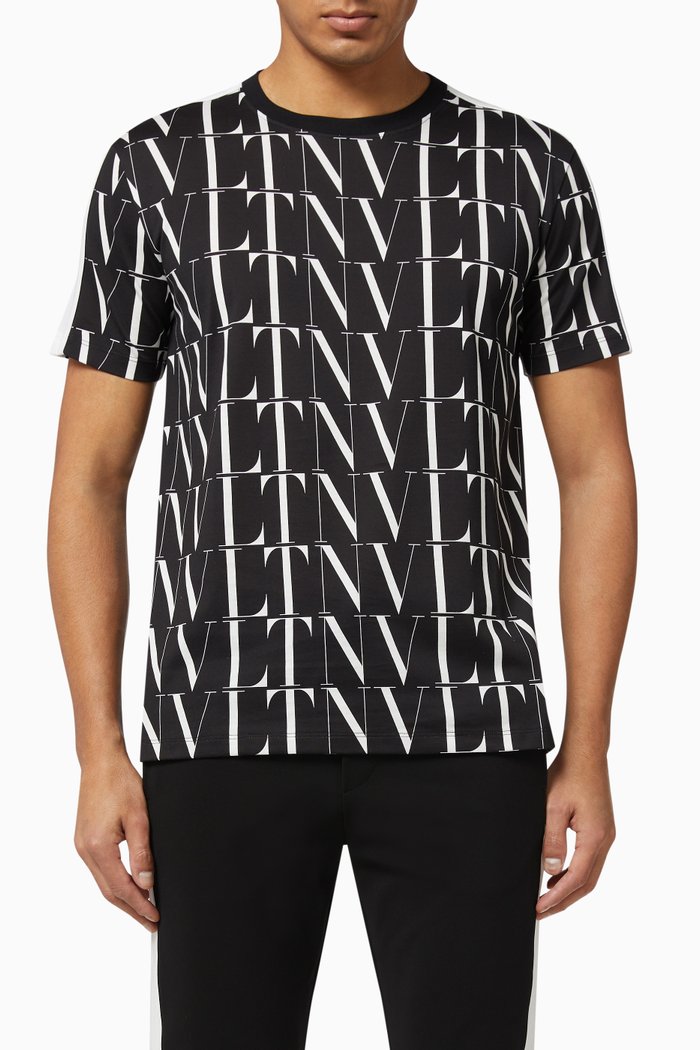 VLTN TIMES Cotton T-Shirt, Black
