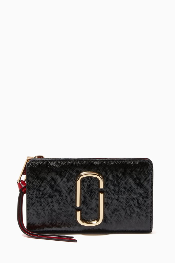 

The Snapshot Mini Compact Wallet in Leather, Black