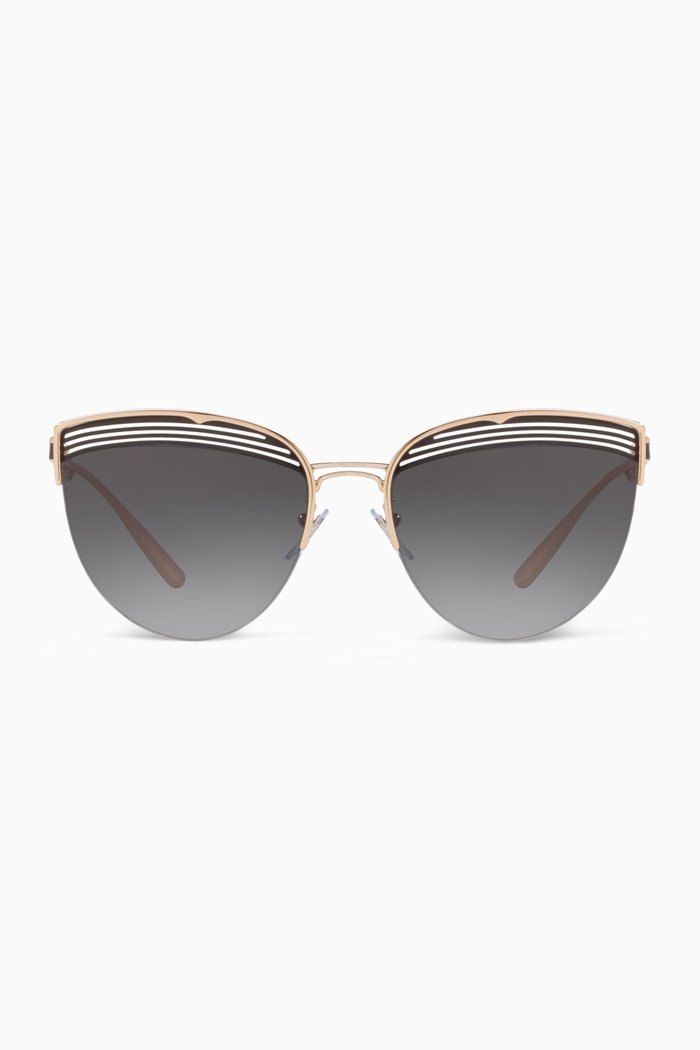 

Cat-Eye Sunglasses in Metal, Black