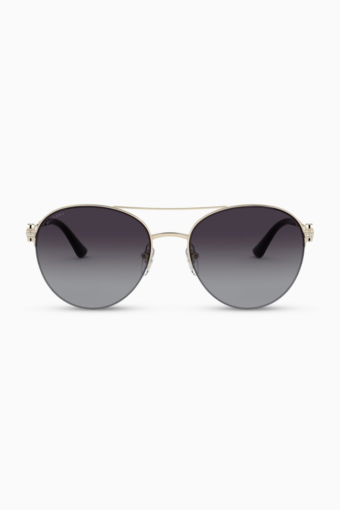 

Aviator Sunglasses in Metal, Black