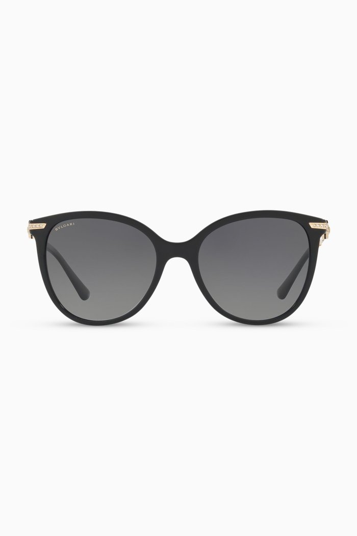

Round Sunglasses in Acetate, Black