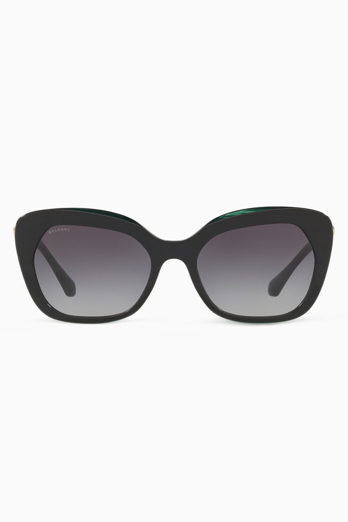 

Cat-Eye Sunglasses in Acetate, Black
