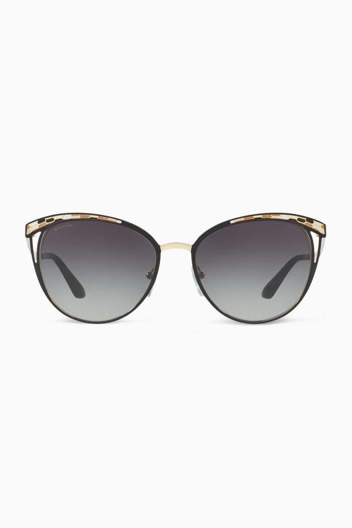 

Cat-Eye Sunglasses in Metal, Black