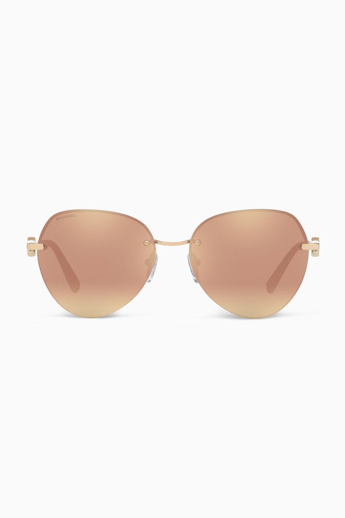 

Aviator Sunglasses in Metal, Brown