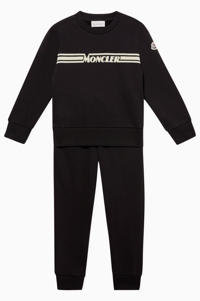 

Retro Logo Sweatshirt and Sweatpants Set, Black