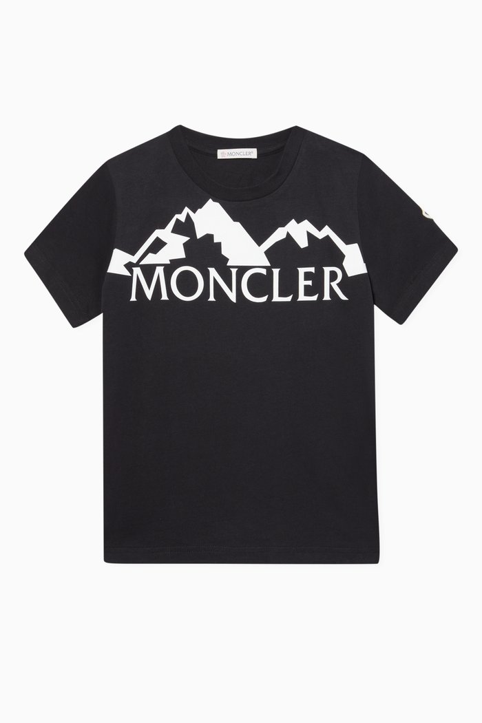 

Mountain Graphic Print Jersey T-Shirt, Black