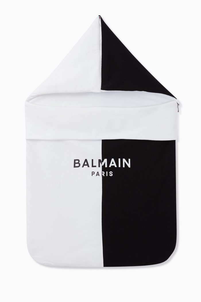 

Logo Colour-Block Cotton Sleeping Bag, Multicolour
