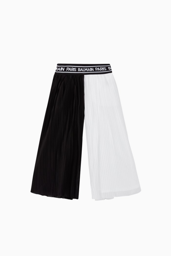 

Colour-Block Pleated Viscose Culottes, Multicolour
