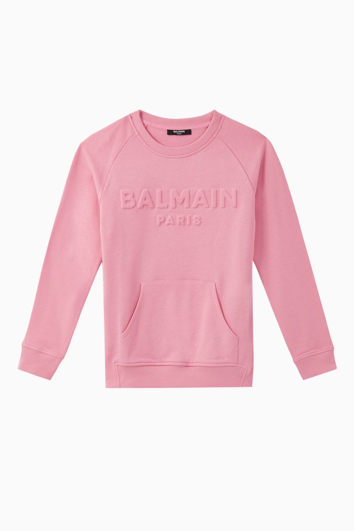 3D Logo Cotton Sweatshirt, Pink