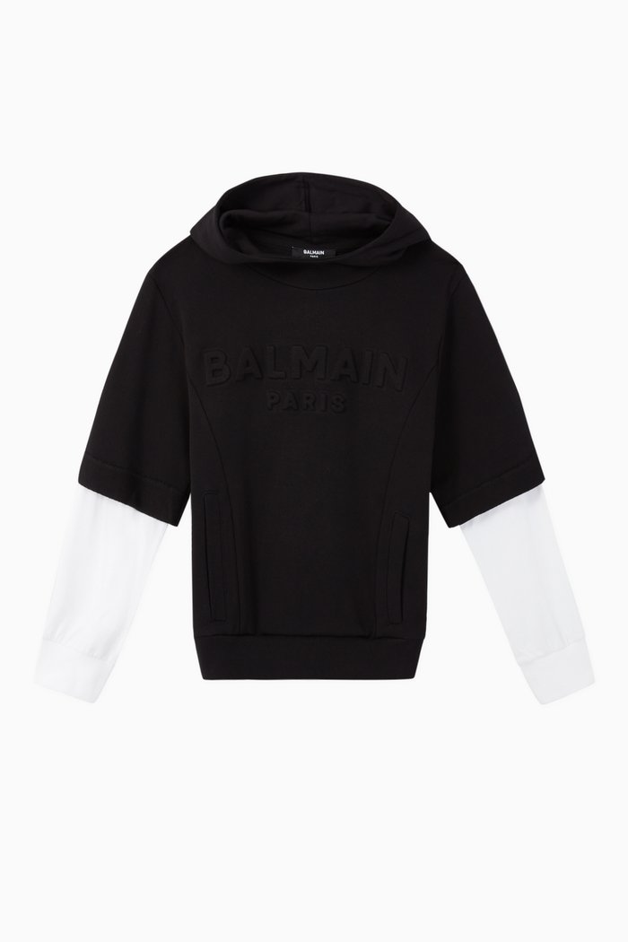 

3D Logo Cotton Sweatshirt, Black