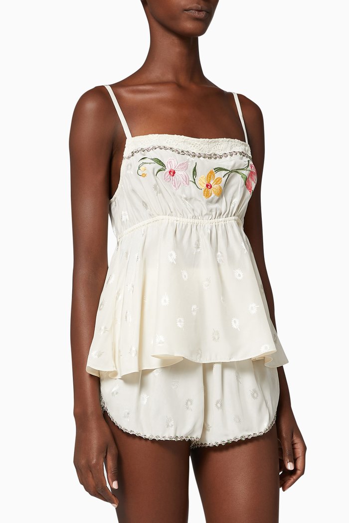 

Darcie Daisy Jacquard Top, White