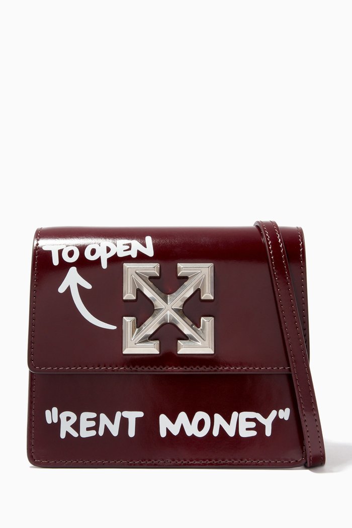 Mini 0.7 Jitney Bag in Leather, Burgundy