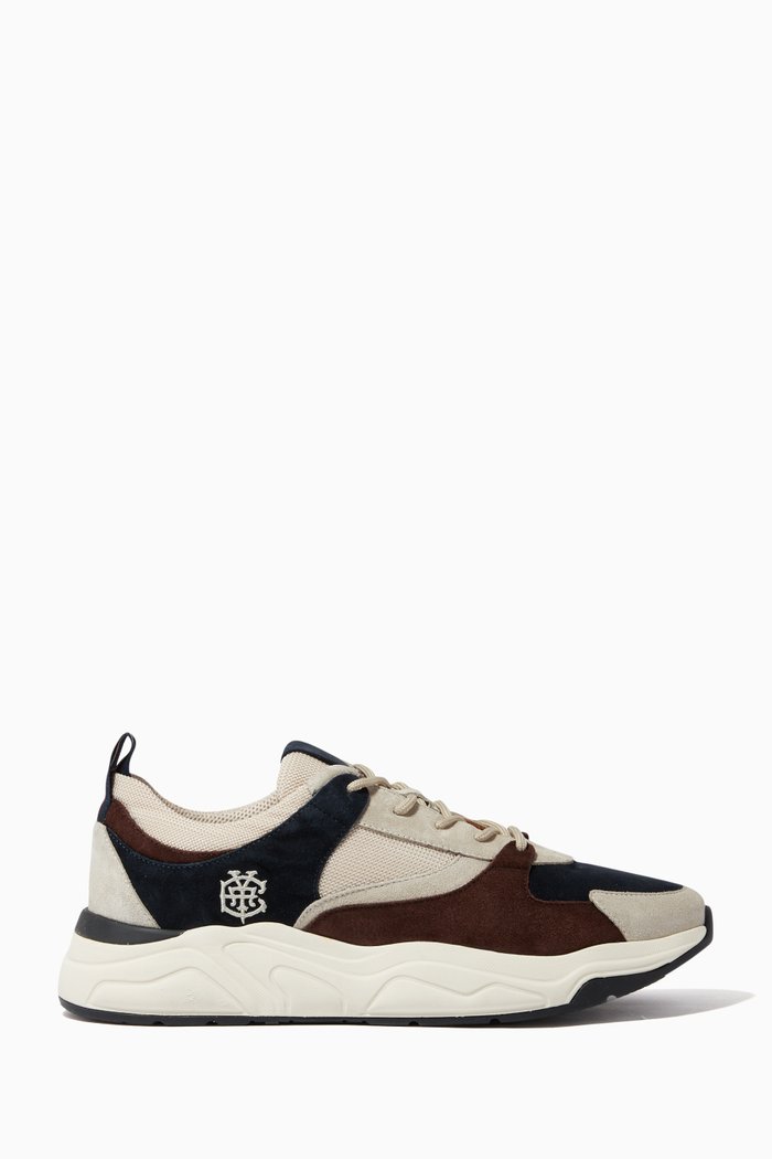 

Logo Runners in Suede, Blue