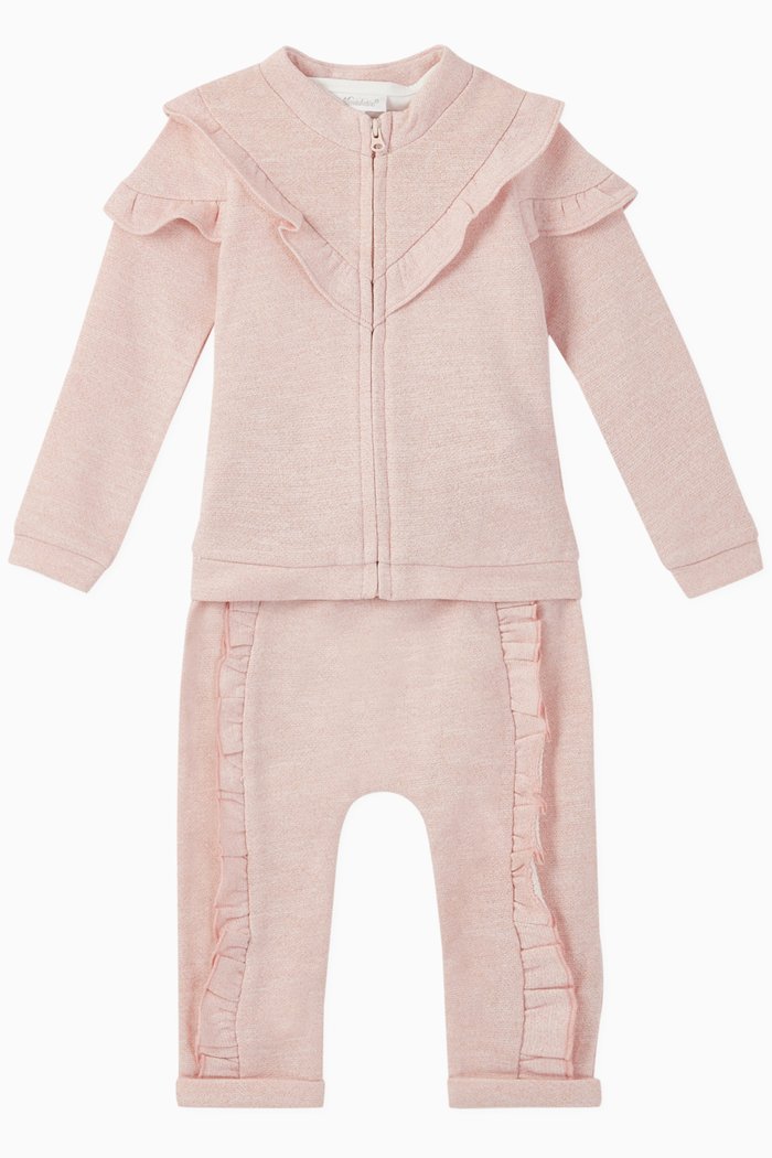 

Ruffle Jacket, Pants & Top Set, Pink