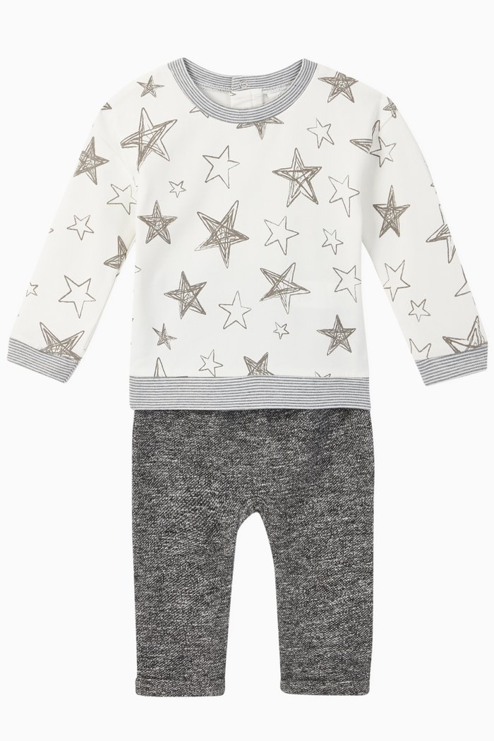 

Stars T-Shirt & Pants Set, White