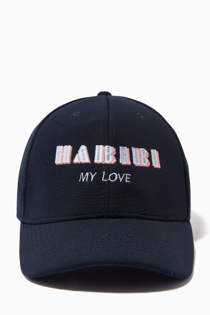 

"HABIBI/ My Love" Cap in Cotton, Blue