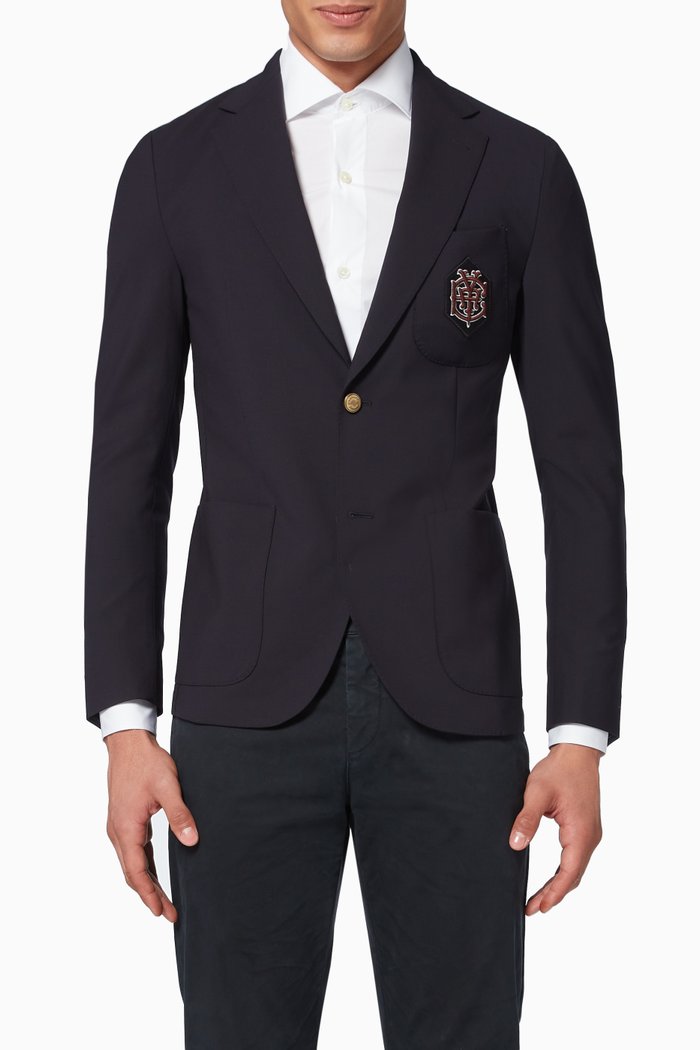 

Stretch Wool Jacket, Blue