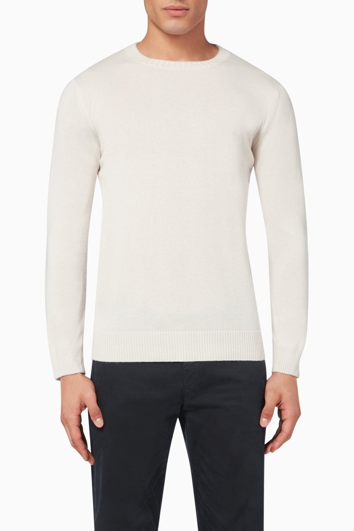 

Cashmere Knit Sweater, Neutral