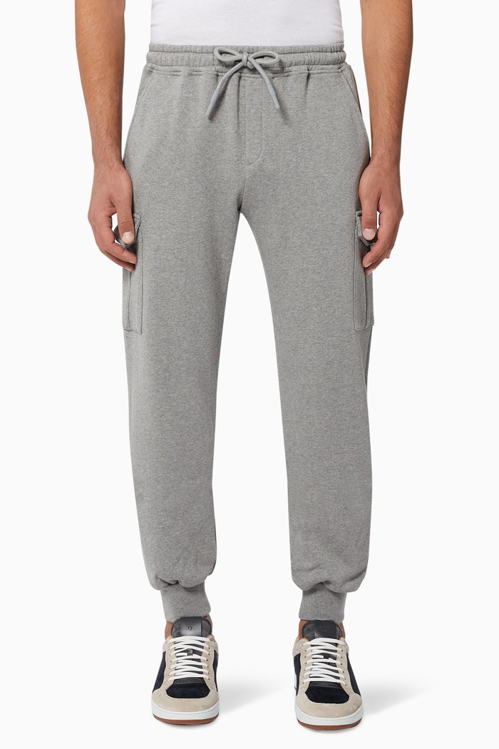 

Cotton Cargo Sweatpants, Grey