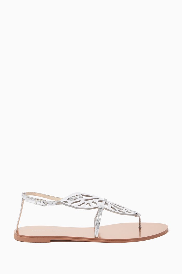 

Butterfly Sandals in Mirror Leather, Gold