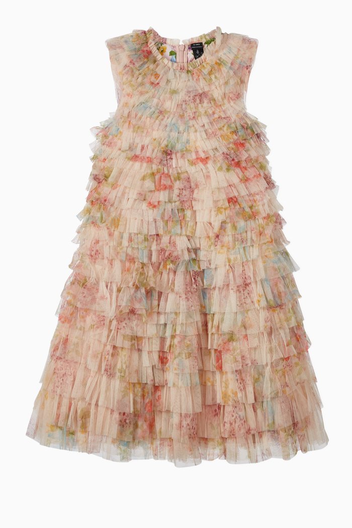 

Petra Diamond Ruffle Dress, Pink