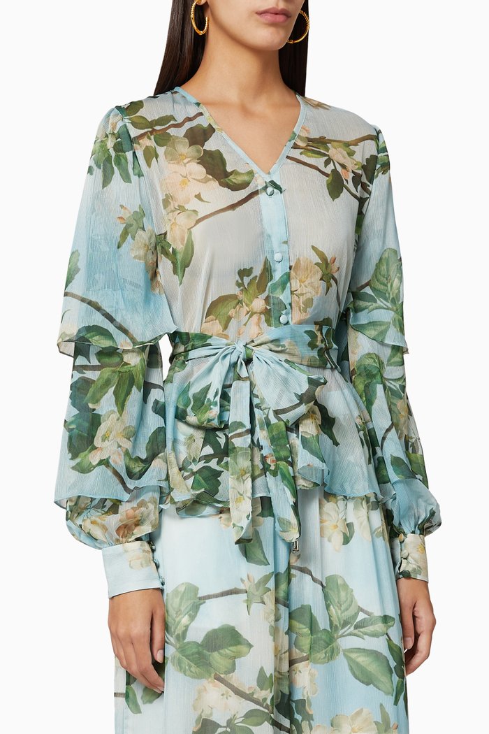 

Floral Chiffon Blouse, Blue