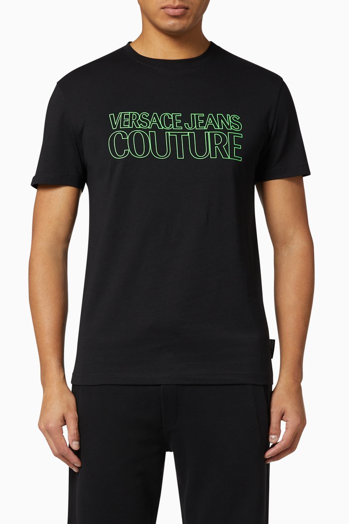 

Outline Logo Cotton T-Shirt, Black