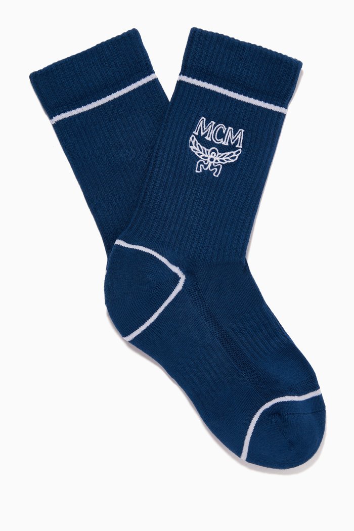 

Classic Logo Cotton Socks, Blue